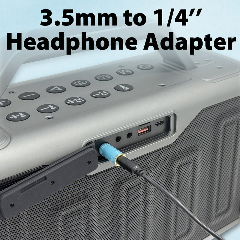 Cyberguys 2-Pack 3.5mm to 1/4" Headphone Adapter – Heavy-Duty Stereo Audio Jack