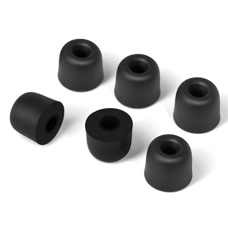 CYBERGUYS Custom-Fit Memory Foam Ear Tips – Noise-Isolating 3-Pair Replacement for DEWALT Earbuds (5.0–5.2 mm) + Storage Box