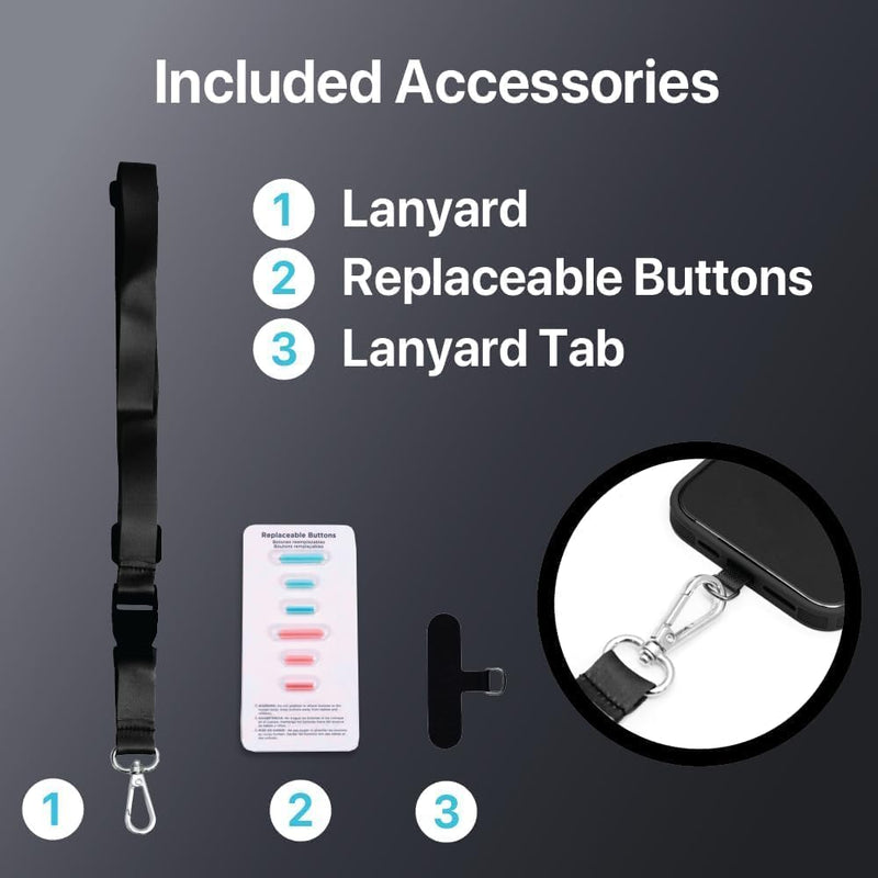 BLACK+DECKER iPhone 14 Case – MagSafe, Shockproof, Lanyard Strap, Custom Buttons