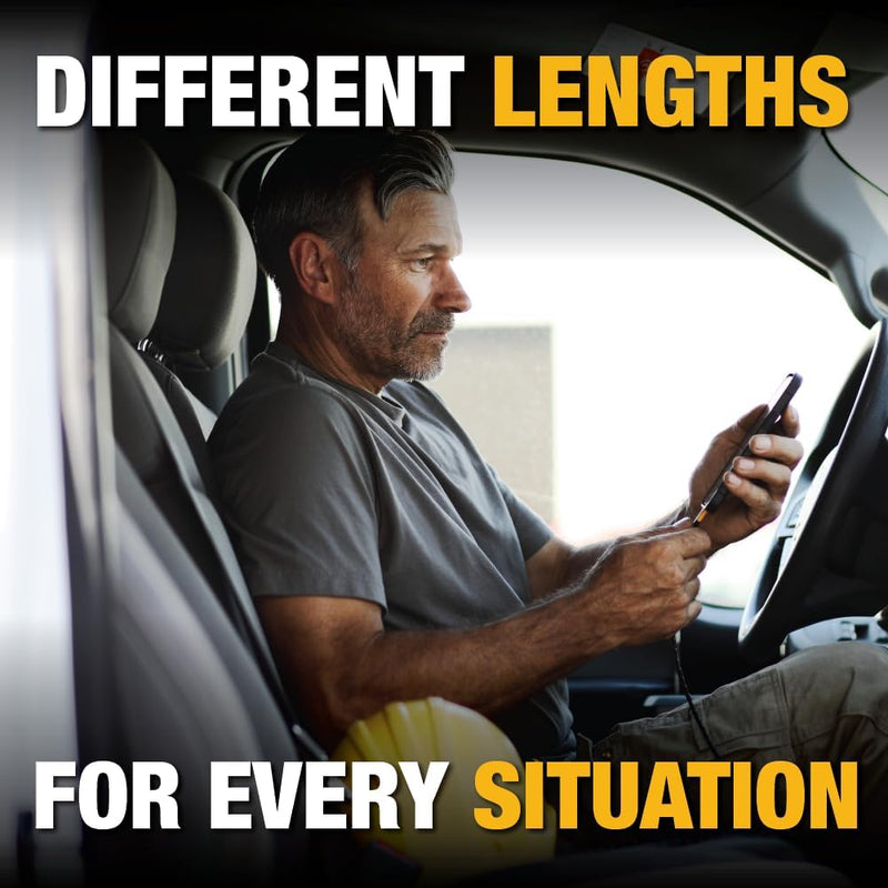 DEWALT Heavy Duty USB to Micro-USB Cable – Rugged Fast Charging Cord for Android & Devices