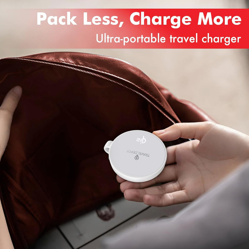 2-in-1 MagSafe-Compatible Travel Wireless Charger – 15W Magnetic Duo for iPhone, AirPods, Watch