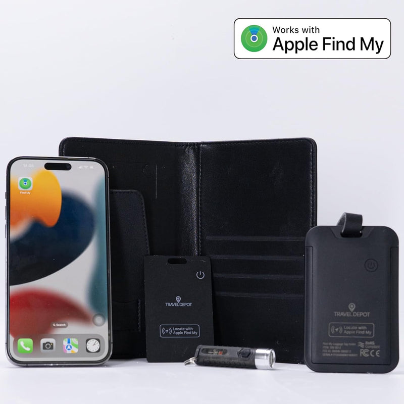 Travel Depot Discreet Luggage Tag – Apple Find My Trackable, Wireless Charge