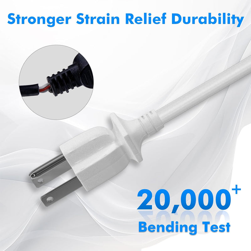 4 Way Power Splitter Extension Cord – 4 Outlet Short Extension, UL Listed 1.5FT, 16 AWG, 2 Pack