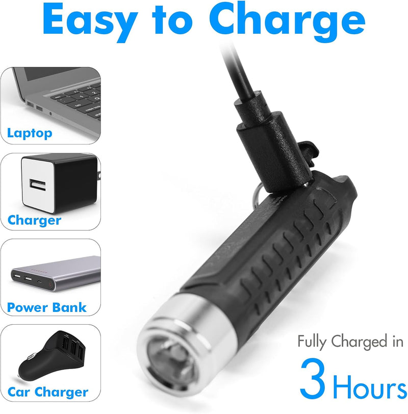 Travel Depot Magnetic Flashlight & Find My Keychain – Rechargeable, Trackable