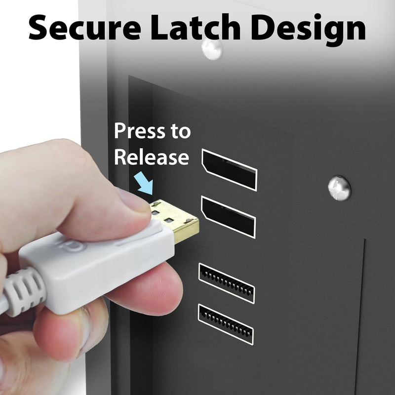 Cyberguys DisplayPort (DP) to VGA Cable Adapter ā 1080P DP Male to VGA Female Converter for Monitor Projector HDTV ā Gold-Plated, Secure-Latch Display Port Connector ā 1/2/5 Pack for Laptop PC Desktop