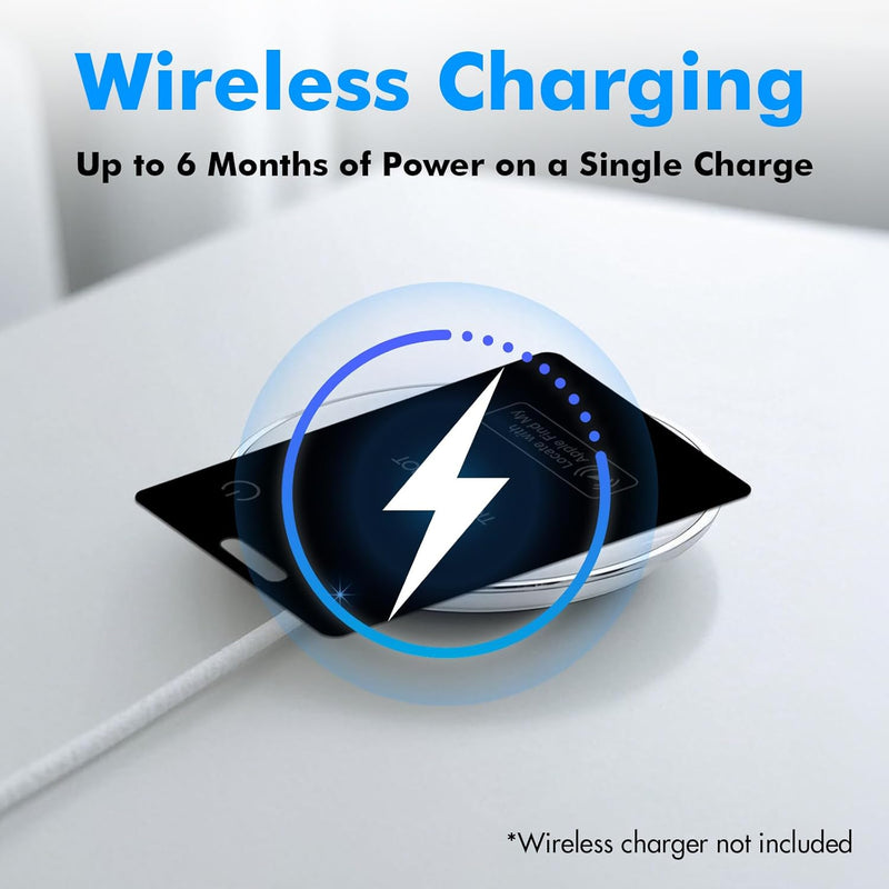 Travel Depot Slim Wallet Tracker Card β Find My Compatible, Wireless Charging, 6-Month Battery