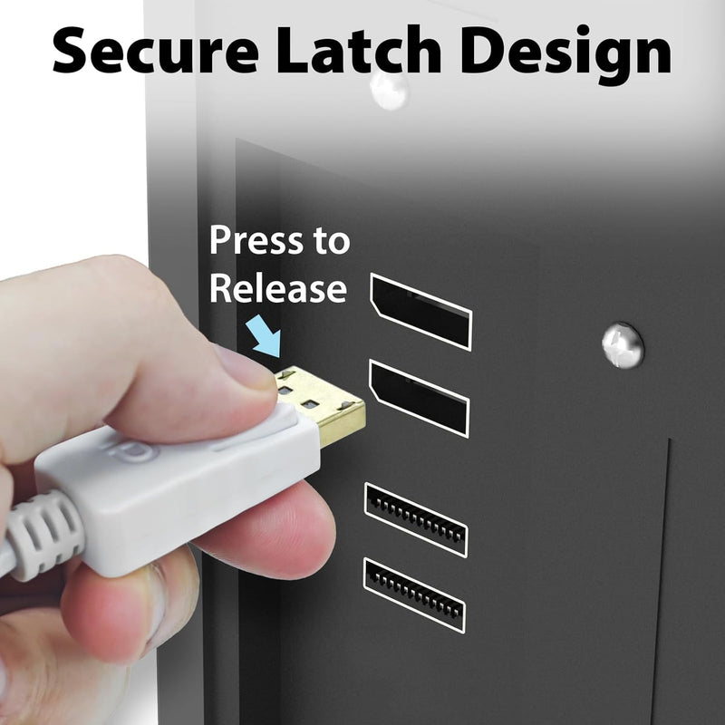 Cyberguys DisplayPort to HDMI Adapter Cable ā 4K DP to HDMI Converter, Gold-Plated, Secure-Latch Connector, Compatible with Dell, HP, Lenovo, ASUS Laptops to Monitor/TV