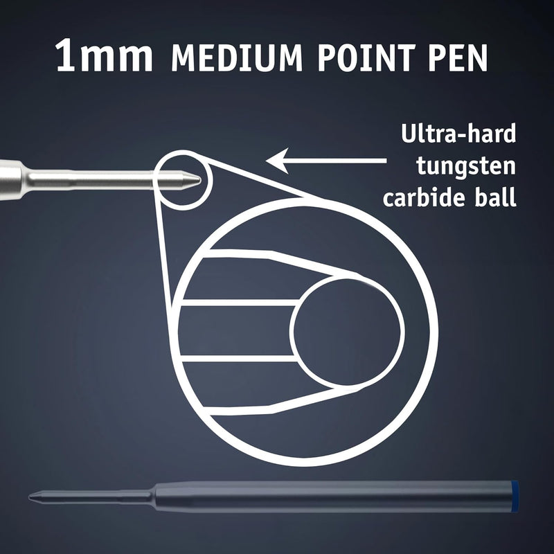 DEWALT Stylus Pen Ink Refills – 2-Pack Ballpoint Replacement Cartridges, Fits DEWALT 3-in-1 Stylus Pen, Black or Blue Ink