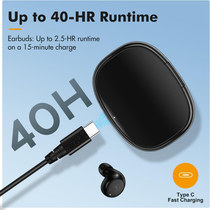 Mini Wireless Earbuds β Auto Pairing, Lightweight IPX4 Headphones w/Mic & Charging Case