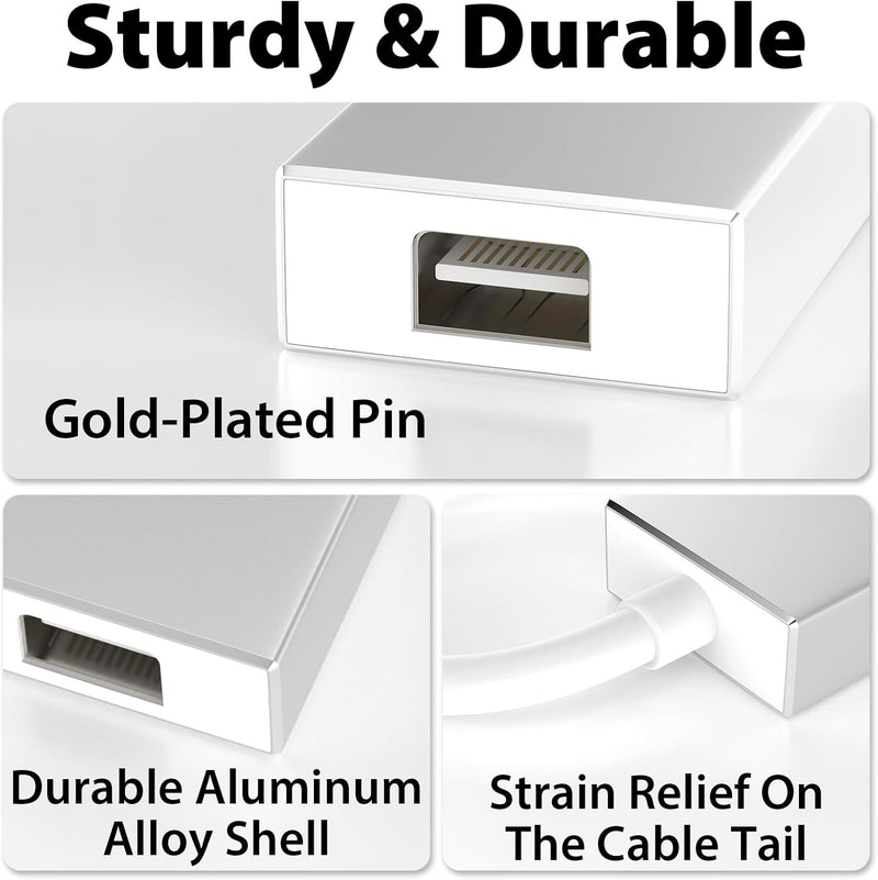 Cyberguys Mini DisplayPort to USB-C Adapter ā 4K@60Hz Thunderbolt 3 Converter for Mac