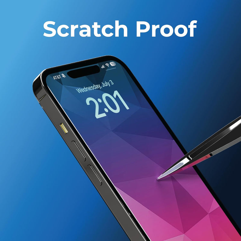 BLACK+DECKER iPhone Tempered Glass – 9H+ Shatterproof, Easy-Install, 2-Pack