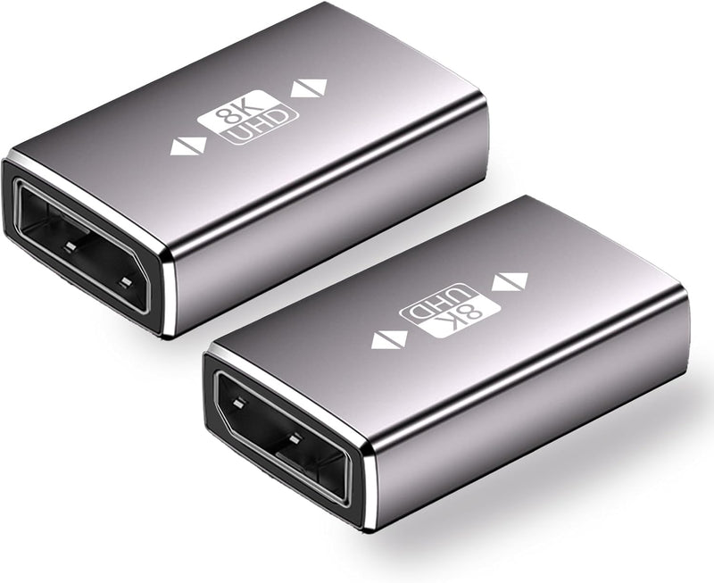 Cyberguys DisplayPort Coupler 2-Pack β 8K@60Hz DP Female to Female Extension Adapter