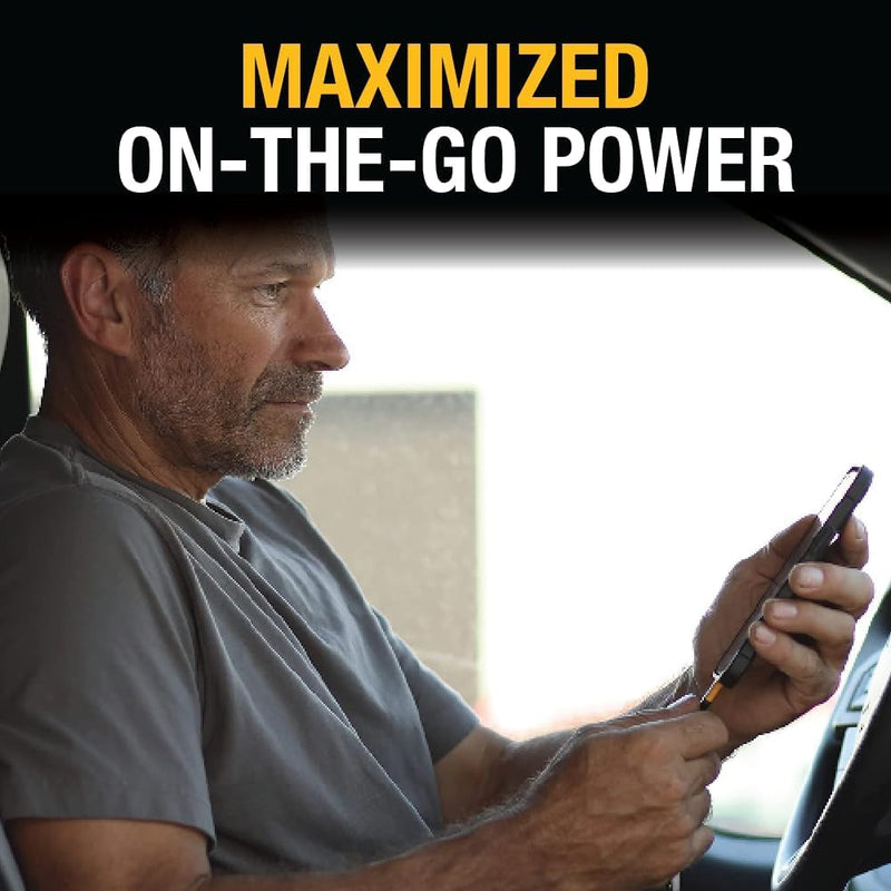 DEWALT 5-Port PD Car Charger – Front & Back Seat USB Fast Charging Hub