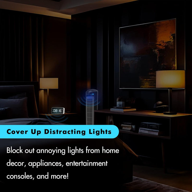 LED Light Blocking Stickers – 2 Sheets Blackout Dimming Covers for Electronics & Routers