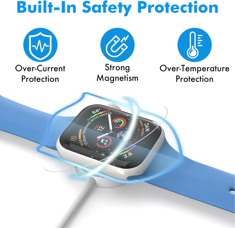Magnetic Fast Charger for Apple Watch – USB-C, 3ft Durable Cable, 2-3 Hr Full Charge