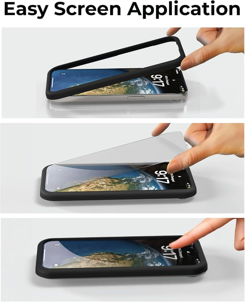 BLACK+DECKER iPhone Tempered Glass – 9H+ Shatterproof, Easy-Install, 2-Pack