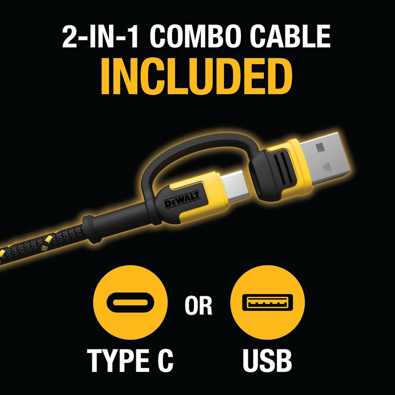 DEWALT Heavy Duty 15W Wireless Charger Pad β MagSafe Compatible iPhone Charger w/Wall Mount