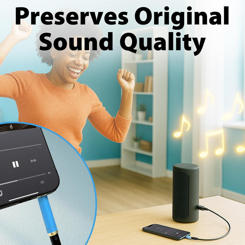 Cyberguys 2-Pack 3.5mm to 1/4 Adapter – Gold-Plated Stereo Jack Converter for Headphones & Amps