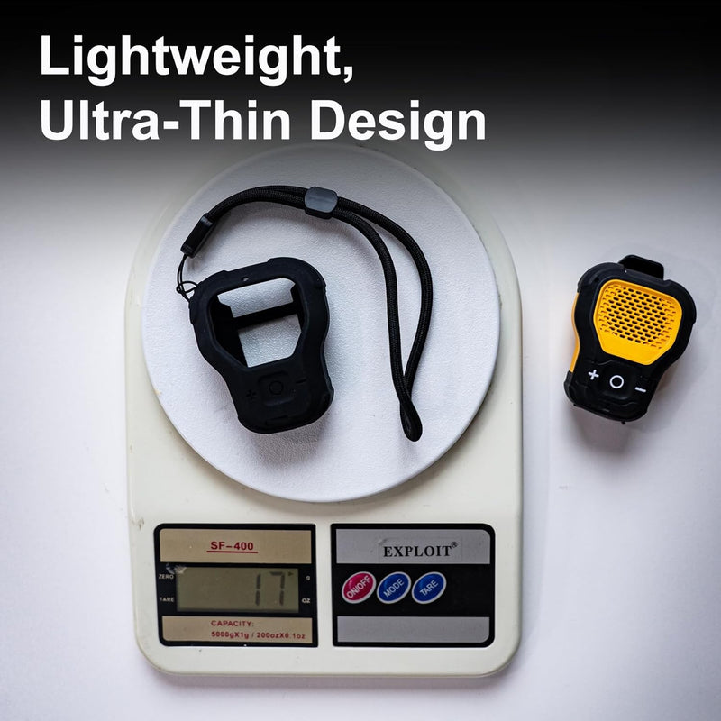 CYBERGUYS Shock-Proof Silicone Case for DEWALT Wearable Bluetooth Speaker β Slim, Non-Slip Sleeve w/Lanyard