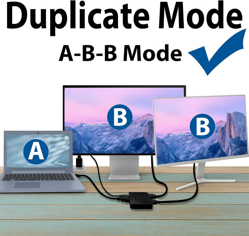 Cyberguys HDMI Splitter 1 in 2 Out – 4K HDMI Hub 2.0 Video Duplicator with Power Cable