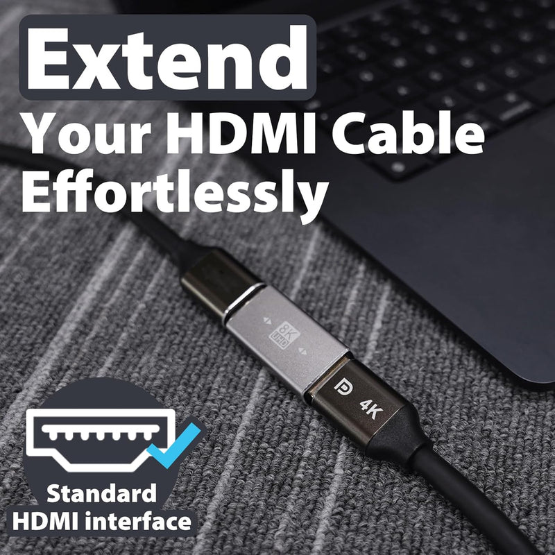 Cyberguys HDMI 2.1 Extender Coupler 2-Pack β 8K@60Hz UHD Female-to-Female Adapter