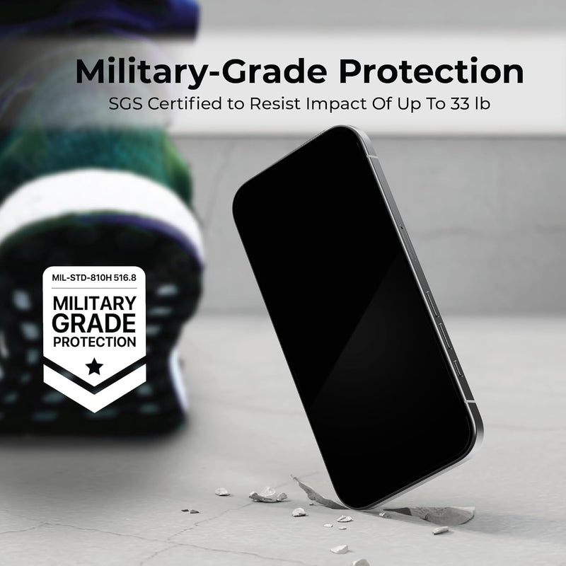 BLACK+DECKER Privacy Screen Protector – 2-Pack for iPhone, 9H Glass