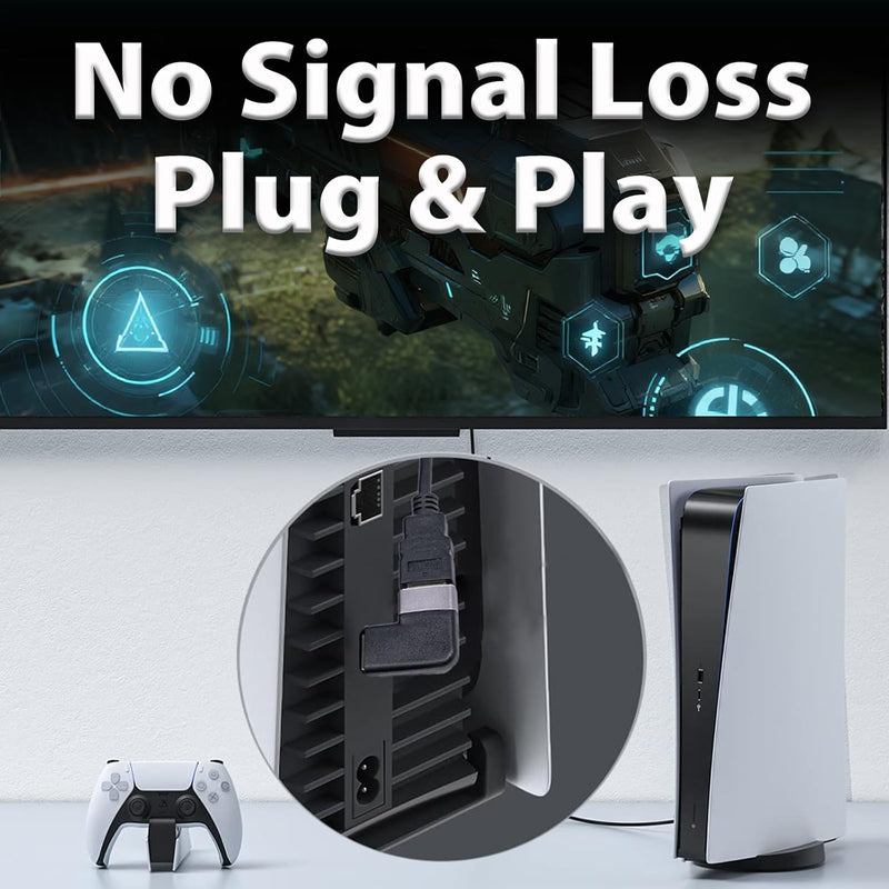 Cyberguys HDMI 90° & 270° Adapter 2-Pack – Right Angle HDMI Coupler, 8K/4K Support