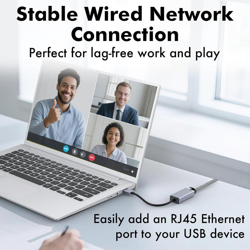 Cyberguys USB to Ethernet Adapter – 1Gbps USB 3.0 to RJ45 LAN Network Dongle