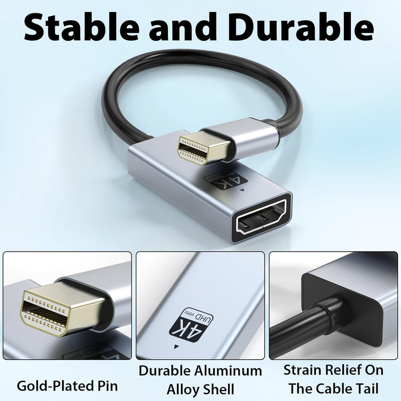 Cyberguys Mini DisplayPort to HDMI Adapter – 4K@60Hz Thunderbolt 1/2 to HDMI Converter