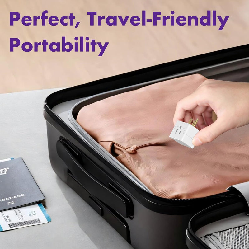 3-Outlet Wall Tap Extender β 3 Pack Grounded Multi Plug Adapter, UL Listed