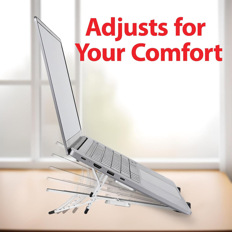 Travel Depot Portable Laptop Stand – Foldable 6-Level Adjustable Riser for Desk & Travel