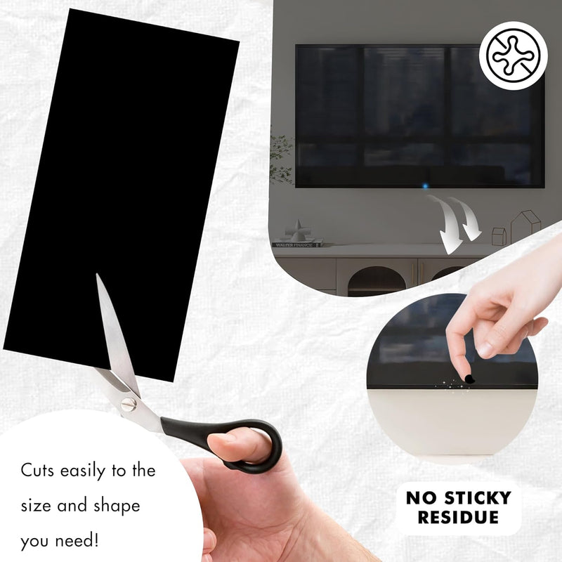 LED Light Blocking Stickers – 2 Sheets Blackout Dimming Covers for Electronics & Routers