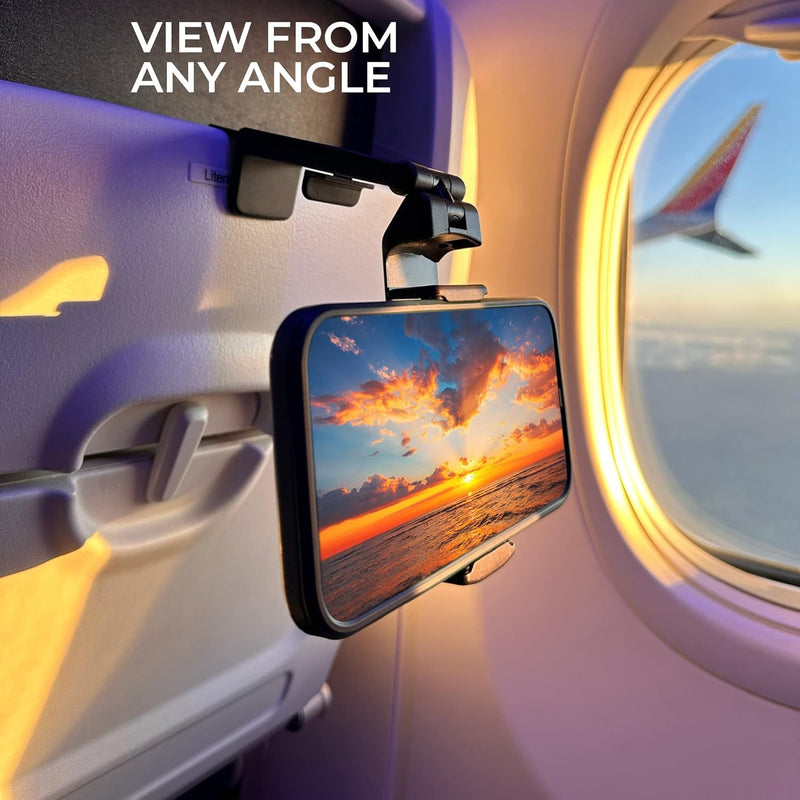 Foldable Phone Stand – Adjustable Desk & Airplane Holder for iPhone, Android, Travel Use