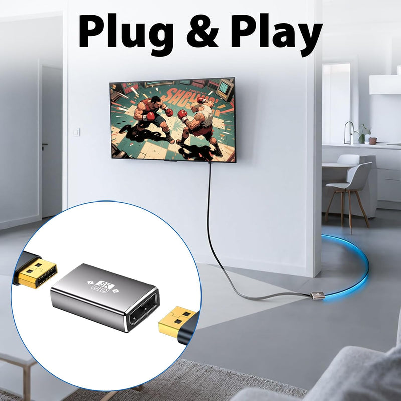 Cyberguys HDMI 2.1 Extender Coupler 2-Pack β 8K@60Hz UHD Female-to-Female Adapter