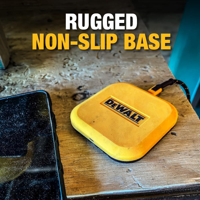 DEWALT Heavy Duty 10W Wireless Charging Pad – Fast Charger w/Cable