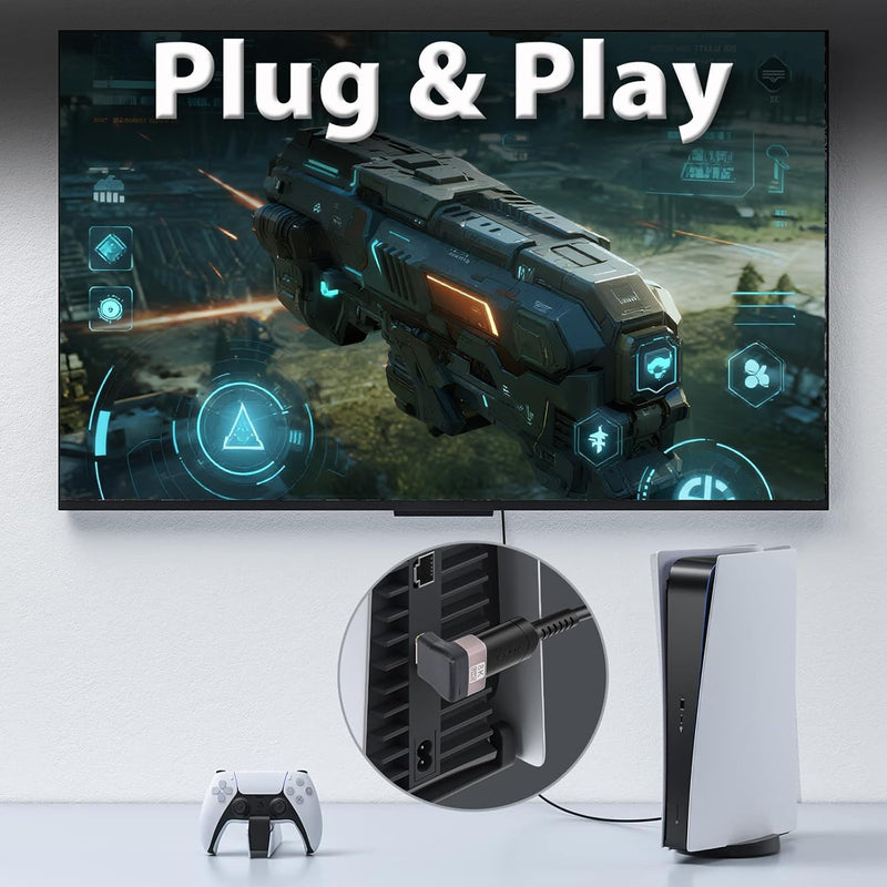 Cyberguys HDMI 90° & 270° Adapter 2-Pack – Right Angle HDMI Coupler 8K/4K Support