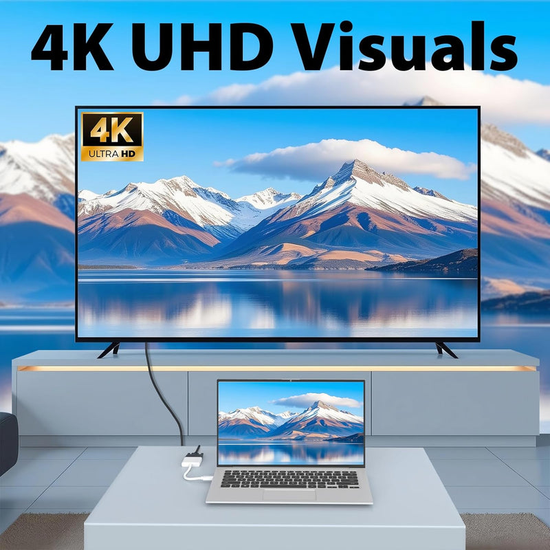 Cyberguys Mini DisplayPort to DVI Adapter β 4K@30Hz Mini DP to DVI-D Converter, Gold-Plated Connector, Compatible with MacBook, iMac, Surface, Thunderbolt