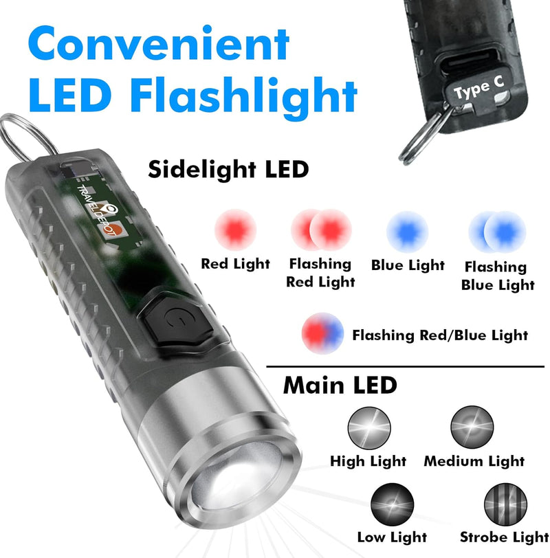 Travel Depot Magnetic Flashlight & Find My Keychain – Rechargeable, Trackable