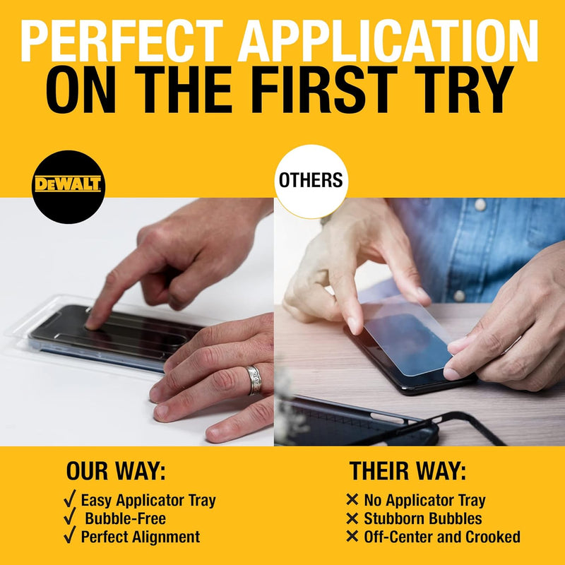 DEWALT Glass Screen Protector for iPhone 12 – Corning Tempered Strength
