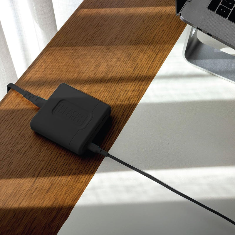 BLACK+DECKER 65W USB-C Fast Charger – 4-Port Charging Station with 2 USB-C & 2 USB-A for iPhone, iPad, Samsung, Pixel