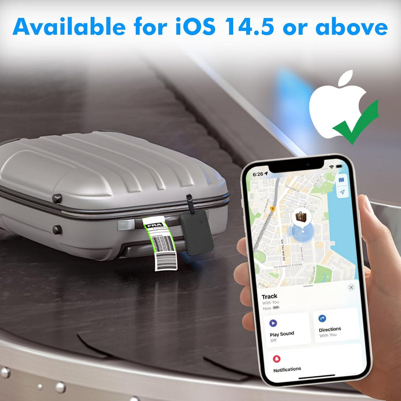 Travel Depot Discreet Luggage Tag – Apple Find My Trackable, Wireless Charge