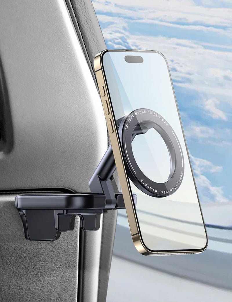 MagSafe Airplane Phone Holder – Hands-Free Travel Mount for iPhone 16/15 & Long Flights