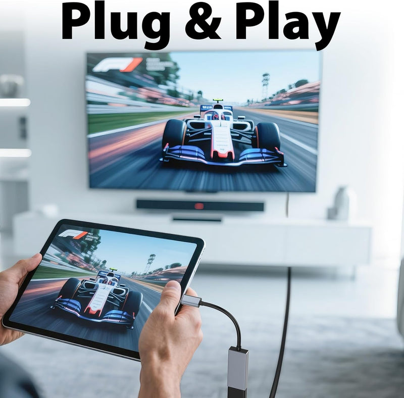 USB-C to DisplayPort Adapter β 4K@60Hz Plug & Play Converter, Gold-Plated, Thunderbolt Ready