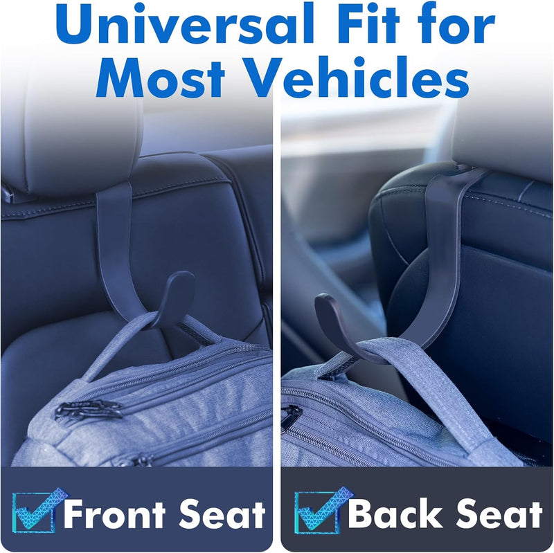 TRAVEL DEPOT XL Heavy-Duty Car Headrest Hooks – Universal Vehicle Seat Hangers