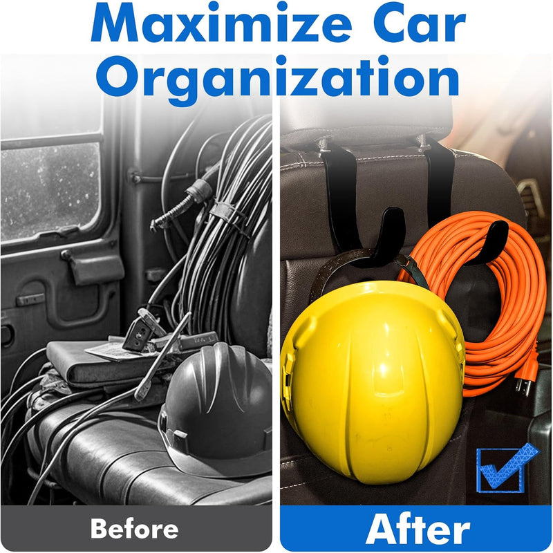 TRAVEL DEPOT XL Heavy-Duty Car Headrest Hooks – Universal Vehicle Seat Hangers