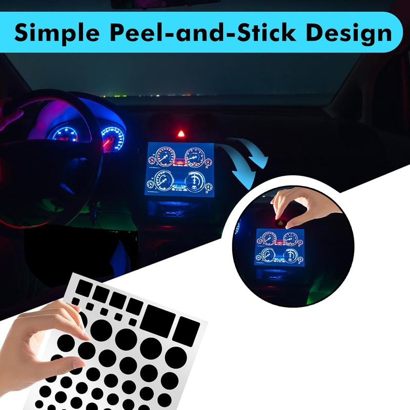 LED Light Blocking Stickers – 2 Sheets Blackout Dimming Covers for Electronics & Routers