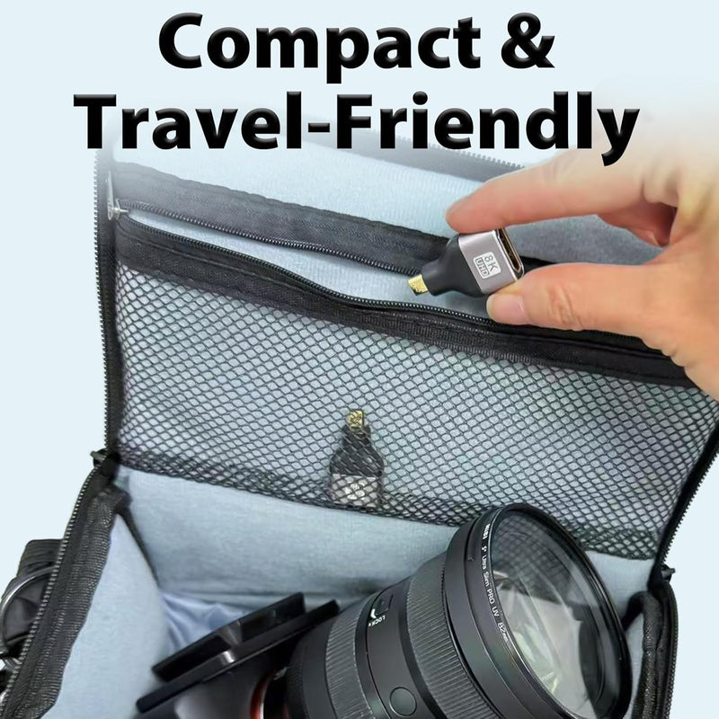 Cyberguys Micro HDMI to HDMI Adapter 2-Pack β 8K UHD Gold-Plated High-Speed Converter