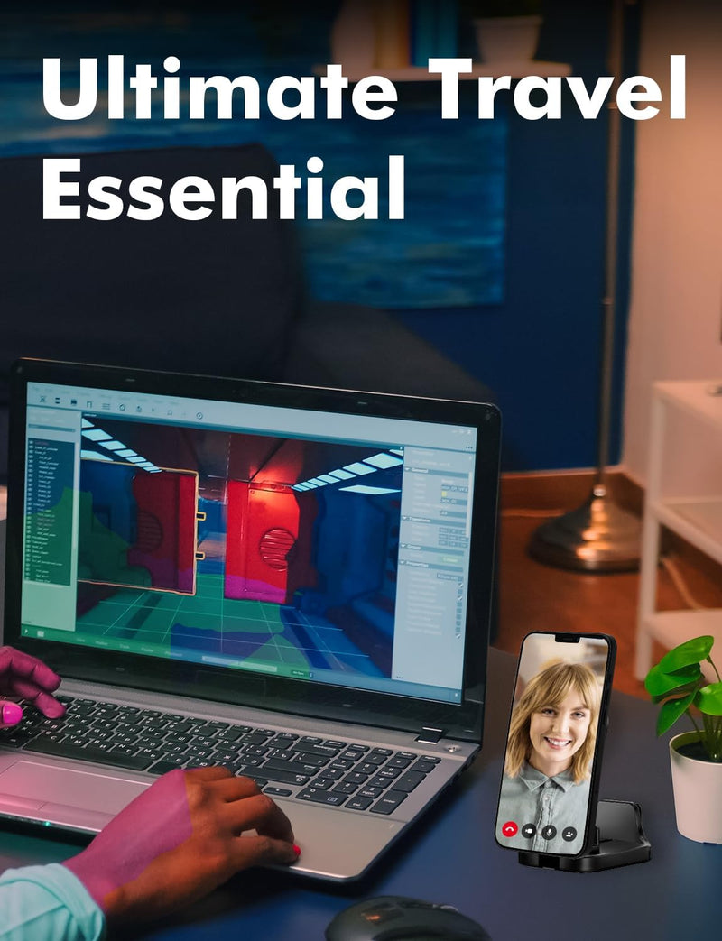 MagSafe Airplane Phone Holder – Hands-Free Travel Mount for iPhone 16/15 & Long Flights