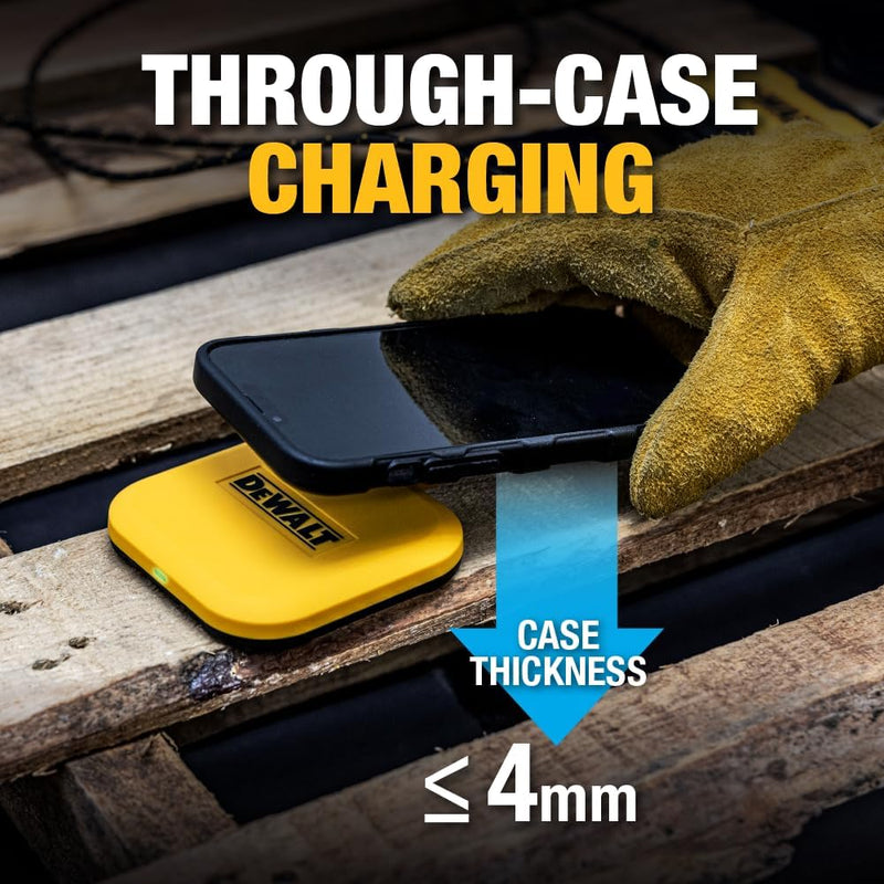 DEWALT Heavy Duty 10W Wireless Charging Pad – Fast Charger w/Cable
