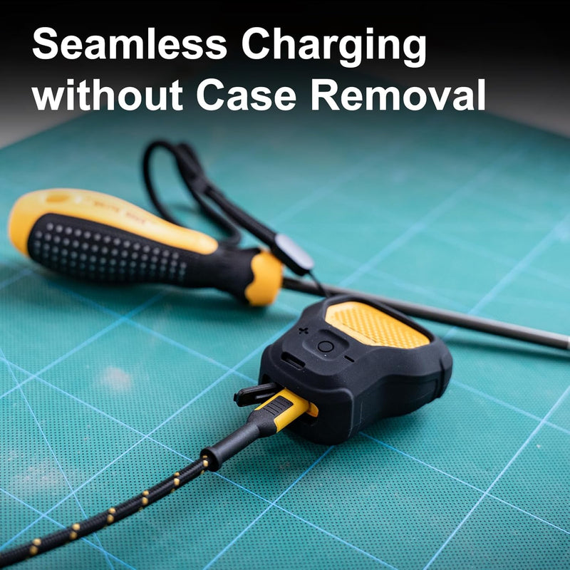 CYBERGUYS Shock-Proof Silicone Case for DEWALT Wearable Bluetooth Speaker β Slim, Non-Slip Sleeve w/Lanyard